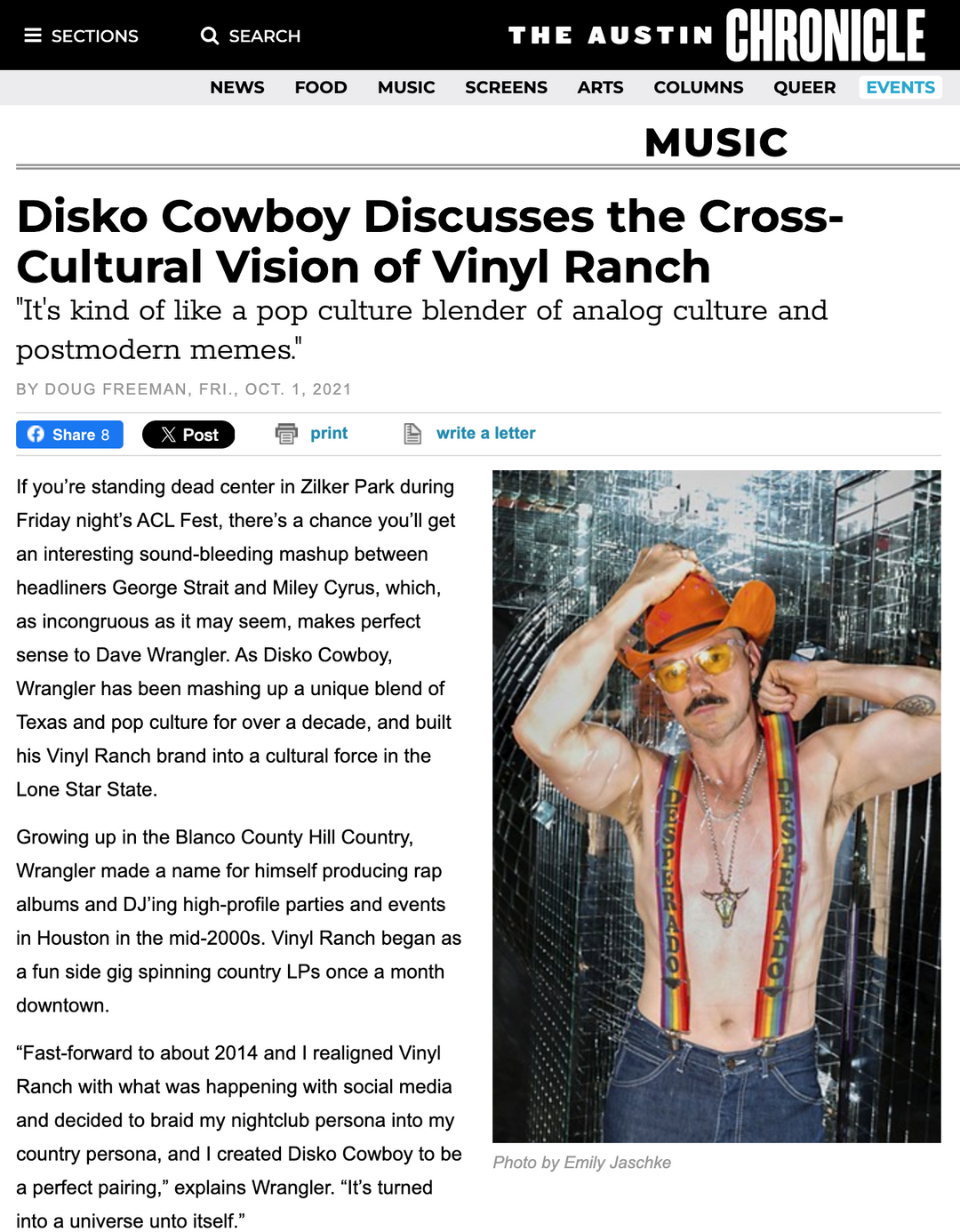 THE CROSS CULTURAL VISION OF VINYL RANCH - AUSTIN CHRONICLE