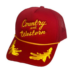 Country & Western Red Trucker Cap LIMITED EDITION