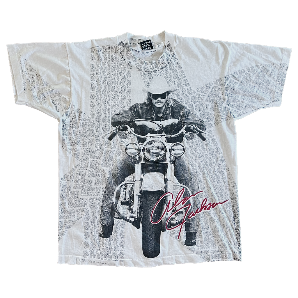 Alan Jackson Motorcycle All Over Print Tee Size L