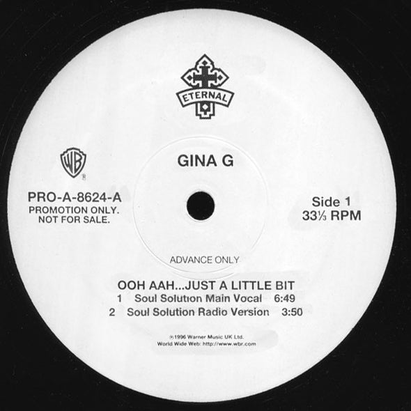 Gina G : Ooh Aah... Just A Little Bit (12", Promo)
