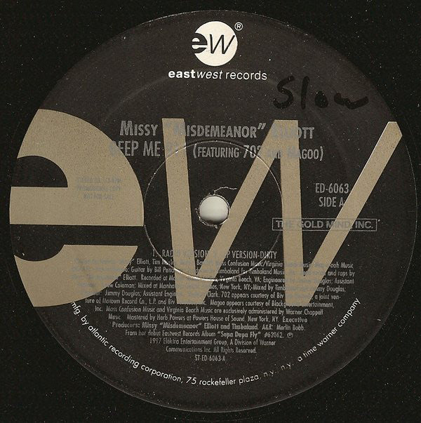 Missy "Misdemeanor" Elliott* : Beep Me 911 (12", Promo)