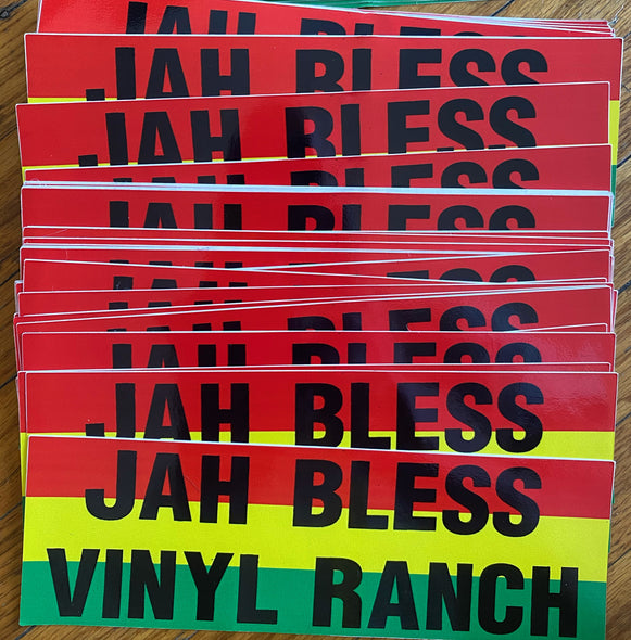 JAH BLESS VINYL RANCH Sticker
