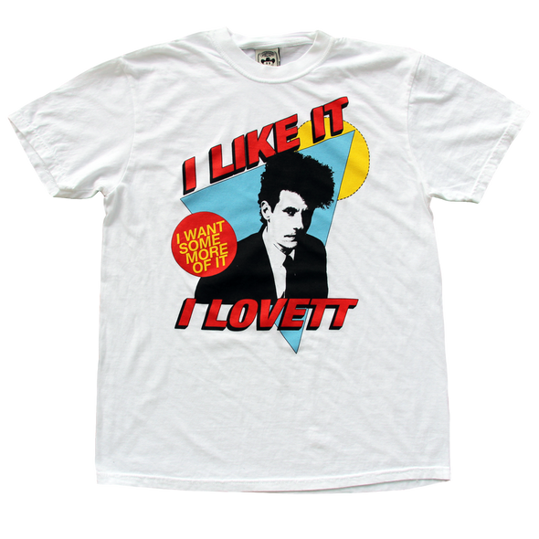 "I Lovett" is a 4 color design by Vinyl Ranch. Printed on a classic white tee.