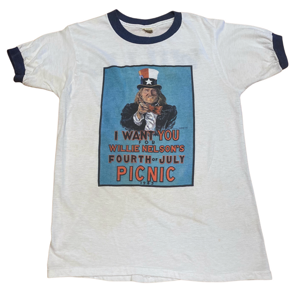 Willie Nelson 1983 Fourth Picnic Size M