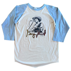 George Strait Ultra Rare Baby Blue Raglan Size M/L
