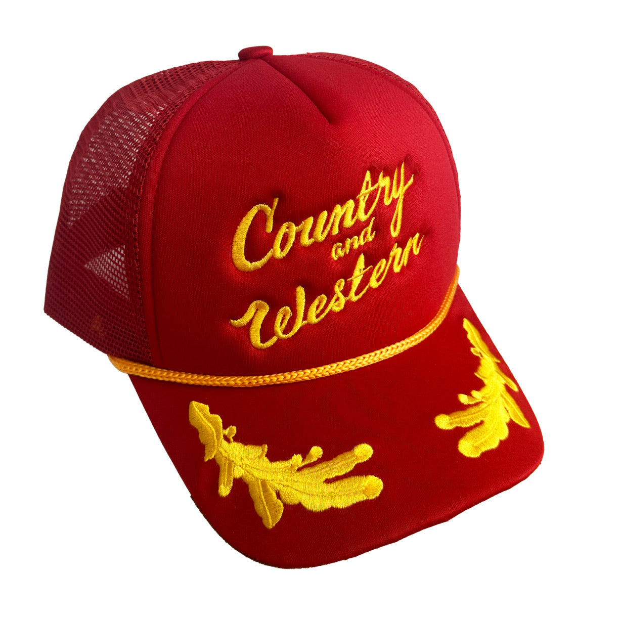 Country & Western Red Trucker Cap LIMITED EDITION – Vinyl Ranch