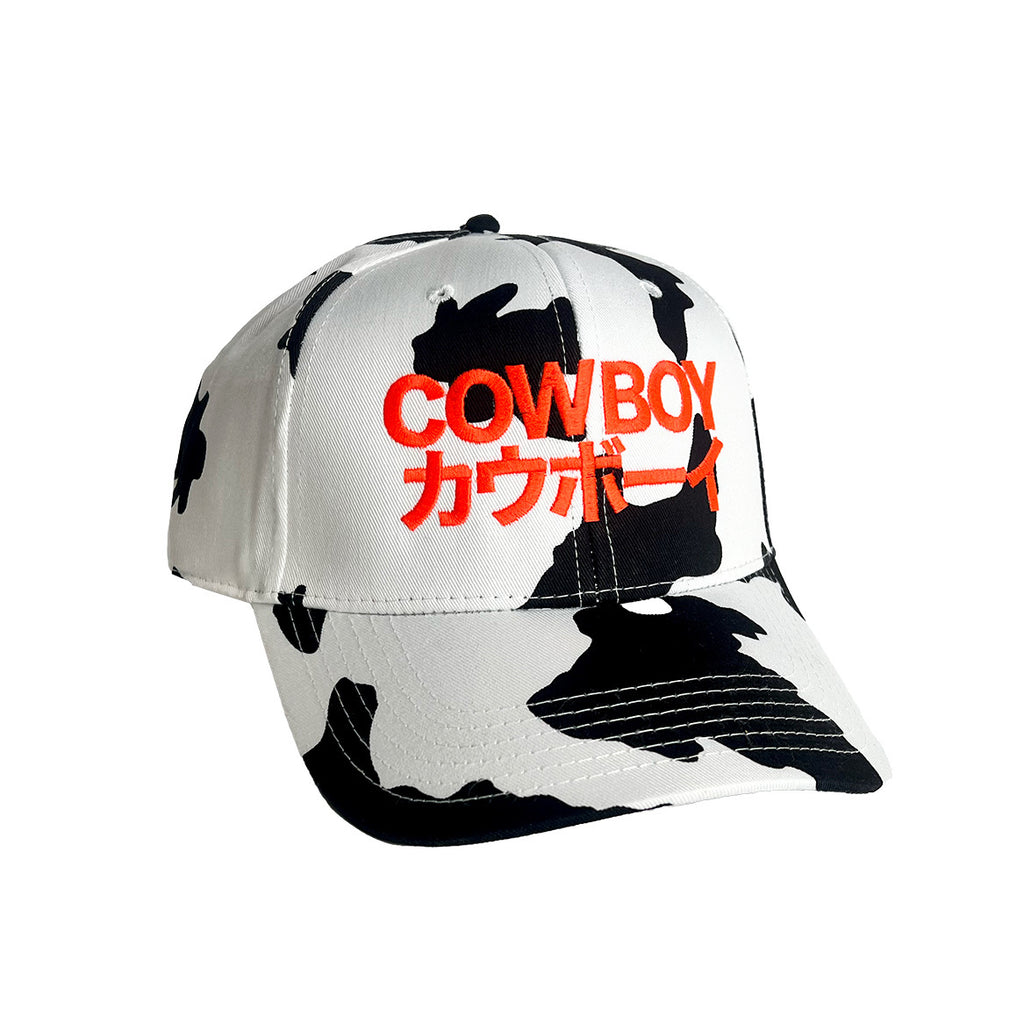 Cow print trucker cap (Cowboy Hat Japan Cow Snapback Cap – Vinyl