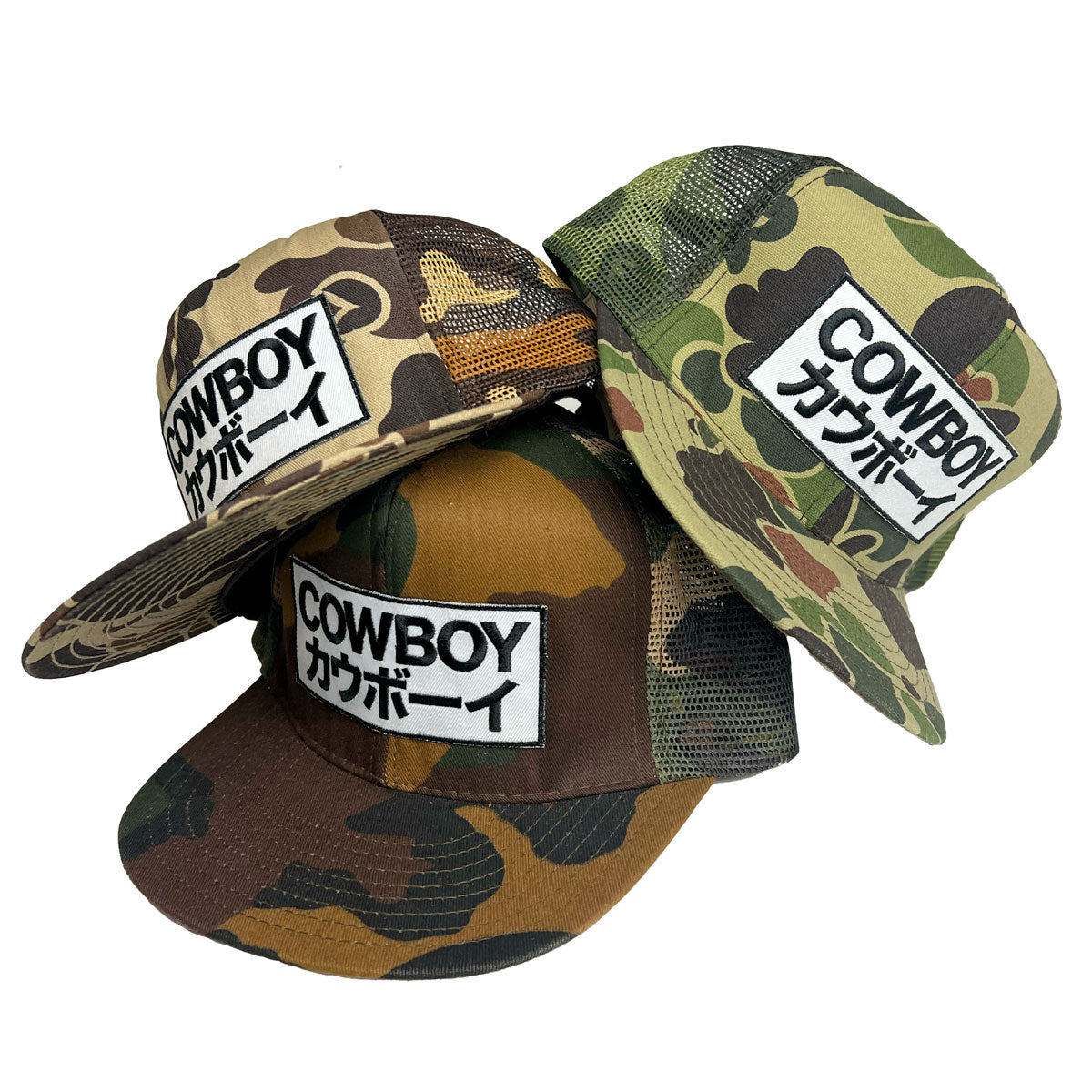 【新品】2022 ロデオクラフト VEIL CAMOレトロトラッカーキャップ windsweb2_rodeo-flatbcap-2022