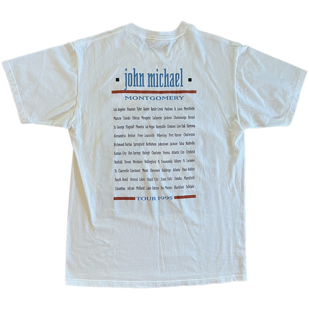 John Michael Montgomery 1994 Tour White Tee Size L