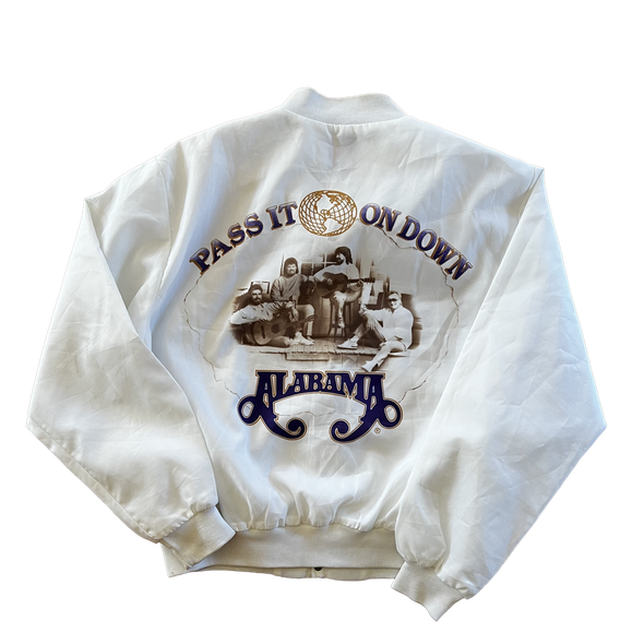 Alabama Pass It Down White Satin Jacket Size M/L
