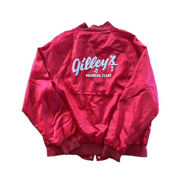 Gilley's Red Satin Jacket Size L