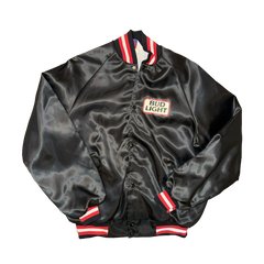 George Strait Rare Black Satin Jacket Bud Light Size L