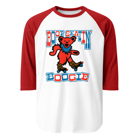 Bear Skatin' Boogie 3/4 Sleeve Raglan