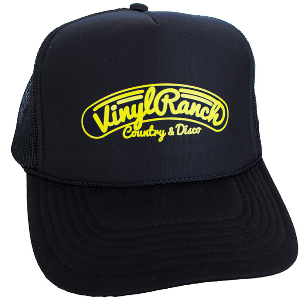 Country & Disco Trucker Hat - Black & Yellow