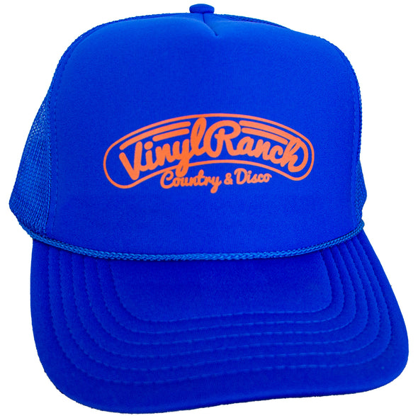 Country & Disco Trucker Hat - Blue & Orange