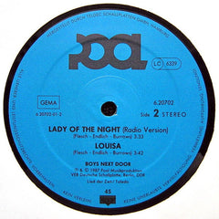 Boys Next Door (2) : Lady Of The Night (12", Maxi)