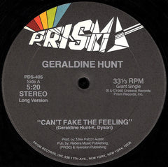 Geraldine Hunt : Can't Fake The Feeling (12", Single)