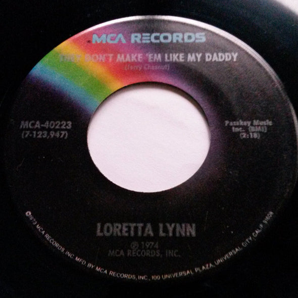 Loretta Lynn : They Don't Make 'Em Like My Daddy / Nothin' (7", Single, Pin)