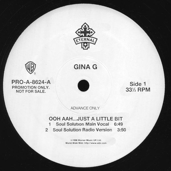 Gina G : Ooh Aah... Just A Little Bit (12", Promo)
