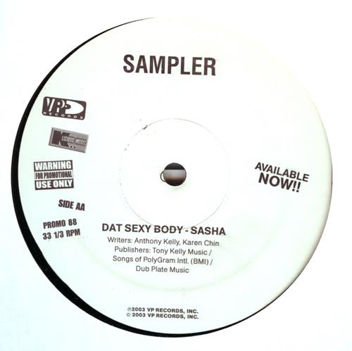 Sasha (7) : Dat Sexy Body (12", Maxi, Promo)