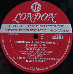 Julius Katchen With The London Symphony Orchestra, Georg Solti, Rachmaninov*, Balakirev* : Concerto No. 2 In C Minor For Piano And Orchestra / Islamey -- Oriental Fantasia (LP)