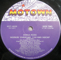 Diana Ross : Workin' Overtime (12", Glo)