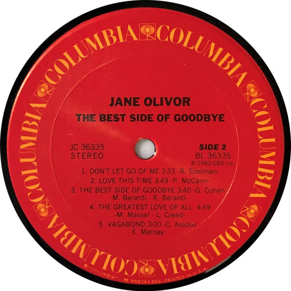 Jane Olivor : The Best Side Of Goodbye (LP, Album)