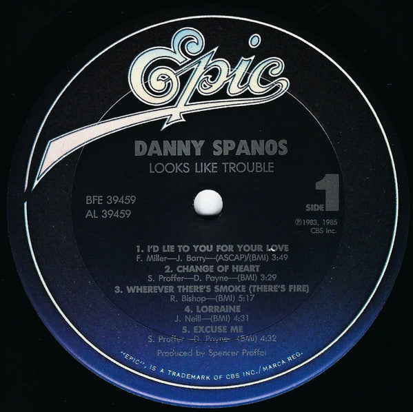 Danny Spanos : Looks Like Trouble (LP, Album, Pit)