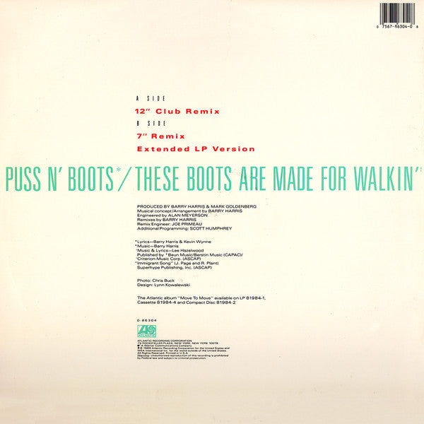 Kon Kan : Puss N’ Boots / These Boots Are Made For Walkin’ (12")