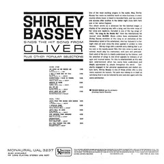 Shirley Bassey : Shirley Bassey Sings The Hit Song From Oliver! "As Long As He Needs Me" Plus Other Popular Selections (LP, Album, Mono)