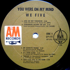 We Five : You Were On My Mind (LP, Album, Mono)