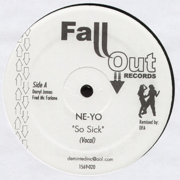 Ne-Yo : So Sick (DFA Remix) (12", Unofficial)