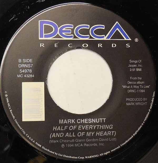Mark Chesnutt : Gonna Get A Life (7", Single)