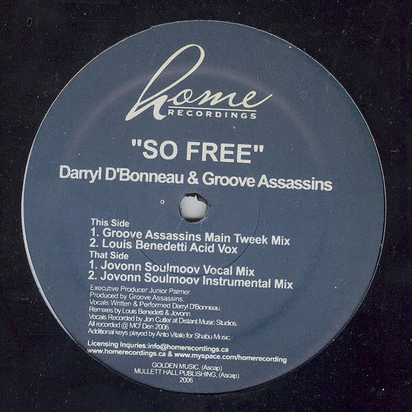 Darryl D'Bonneau & Groove Assassins : So Free (12")