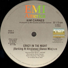 Kim Carnes : Crazy In The Night (Barking At Airplanes) (12", Single)