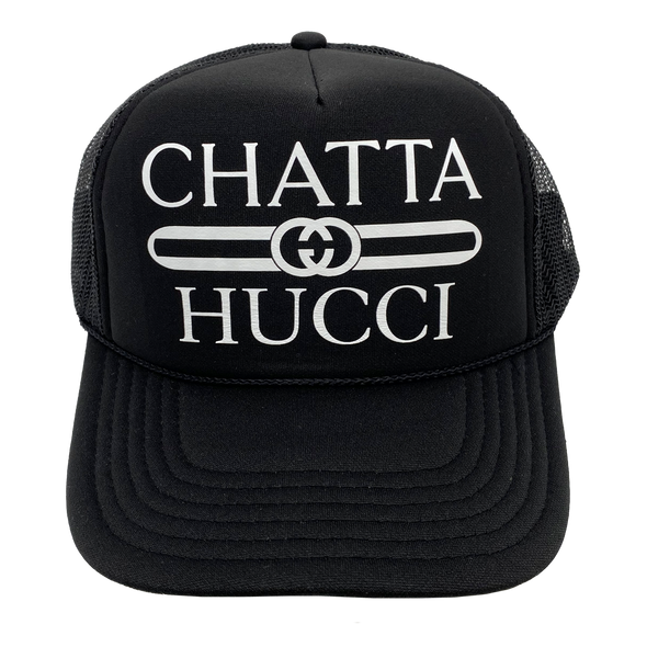 Chattahucci Black Trucker Cap