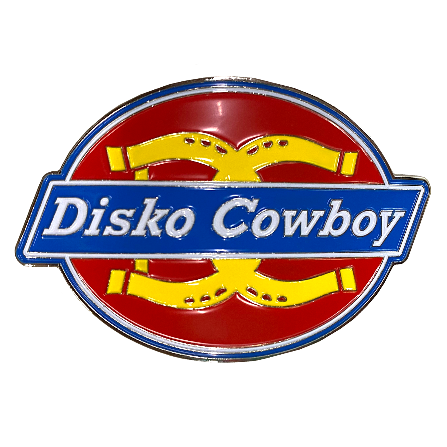 Disko Cowboy Enamel Belt Buckle – Vinyl Ranch