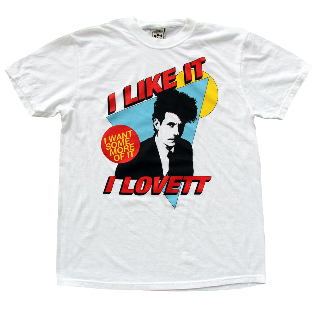 "I Lovett" is a 4 color design by Vinyl Ranch. Printed on a classic white tee.