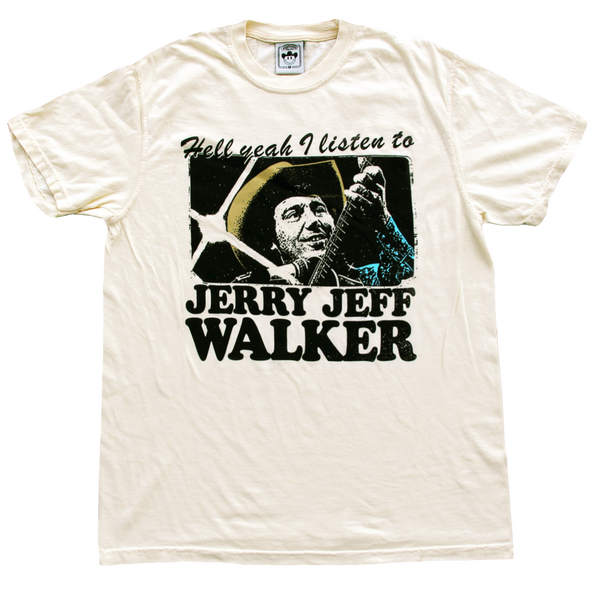 "JJ Walker Fan Club" is a 4 color design printed on a classic cream tee by Vinyl Ranch.