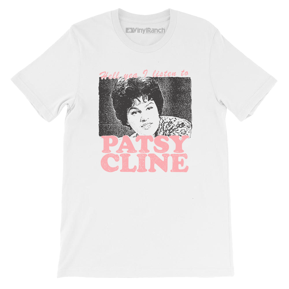 "Patsy Fan Club" by Vinyl Ranch is a 2 color design printed on a classic white tee.