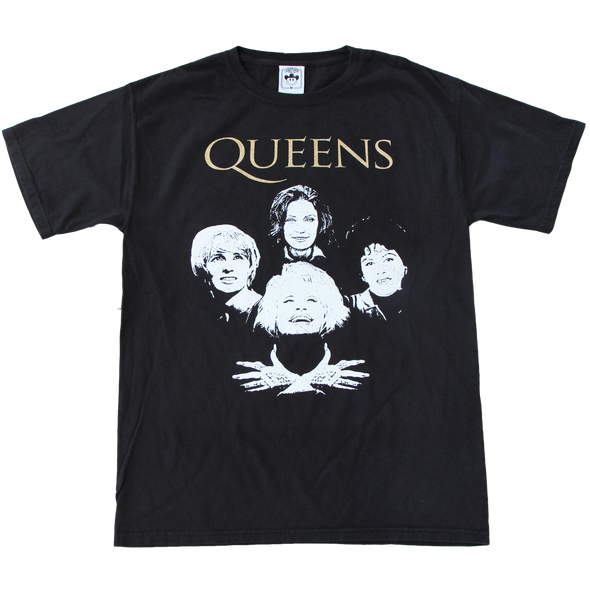 The "Country Queens" by Vinyl Ranch featuring Loretta, Dolly, Patsy, and Tammy. Printed on a classic black tee.