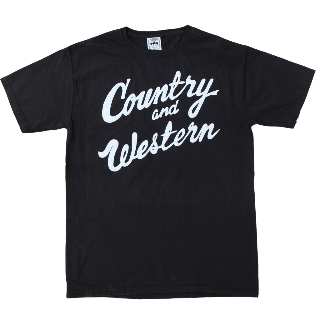 The iconic "Country & Western" black tee by Vinyl Ranch.  Check out the full Country & Western Collection
